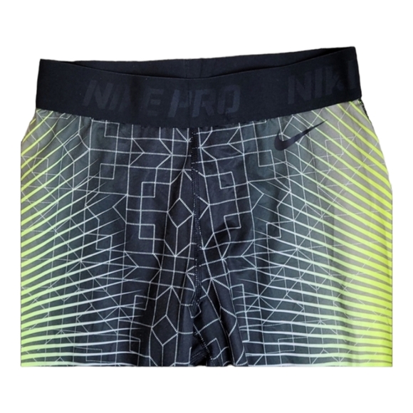 Nike Pro Thermal Dri-FIT Hyperwarm running tights in Neon green Black women's S - Picture 8 of 14